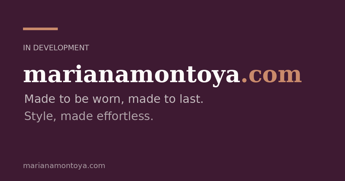 Link preview image for marianamontoya.com